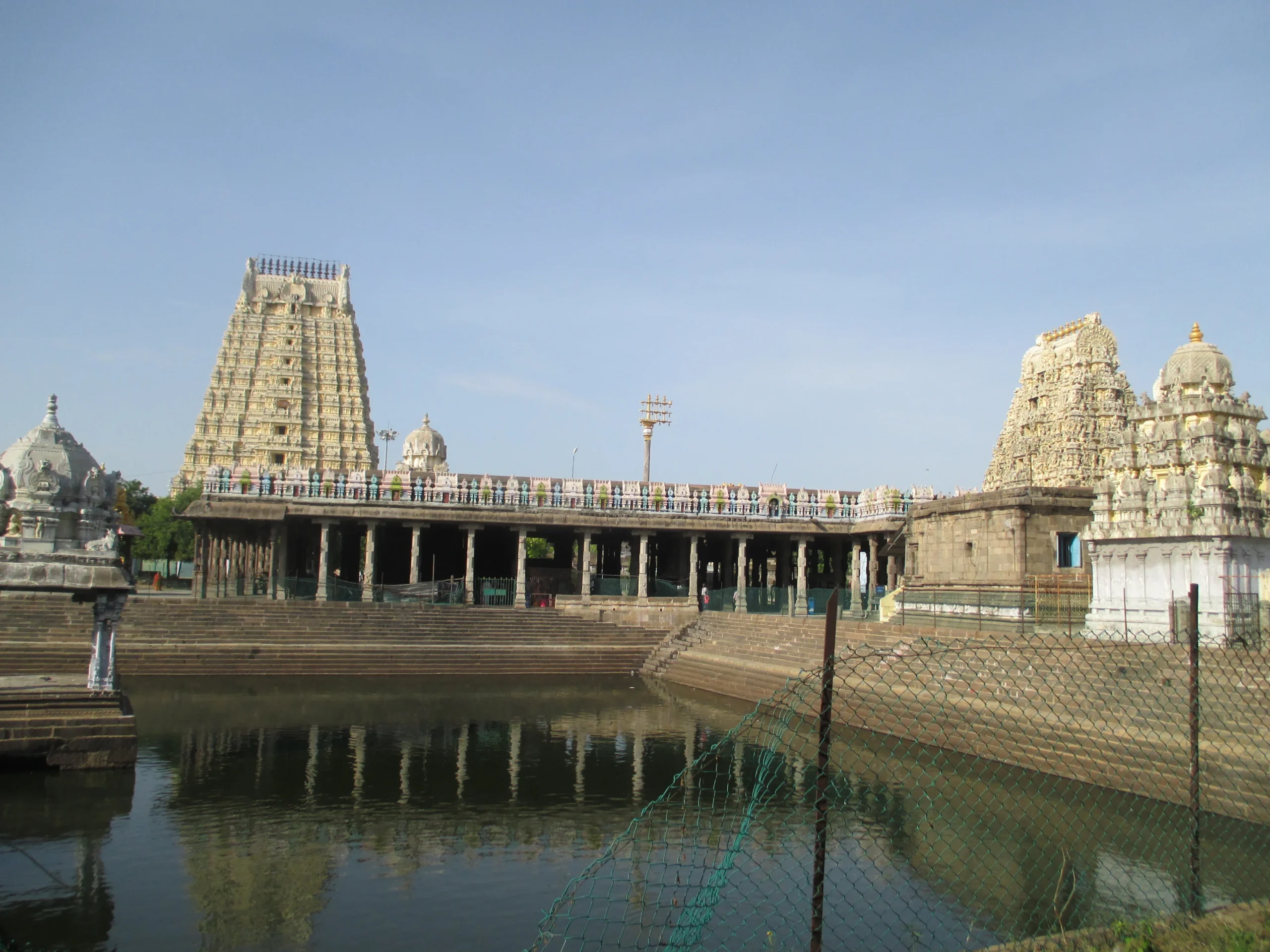 Ekambareswarar Temple Complex Full View - Gopuram Towers and Sacred Grounds Kanchipuram