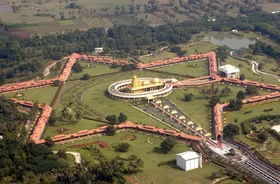 Sripuram Temple Construction Phase - Gold Plating Workers Applying Pure Gold Sheets