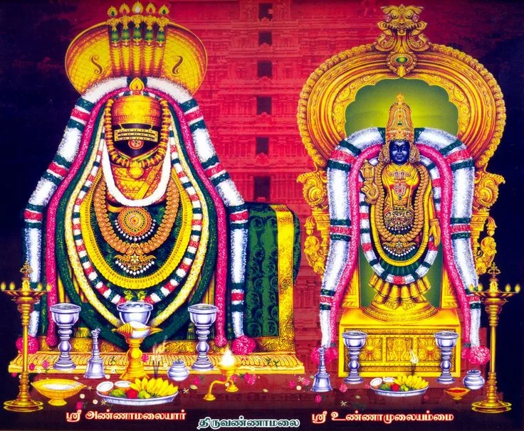 Arunachaleswarar Temple Rajagopuram Night View - Ancient Shiva Temple Tamil Nadu